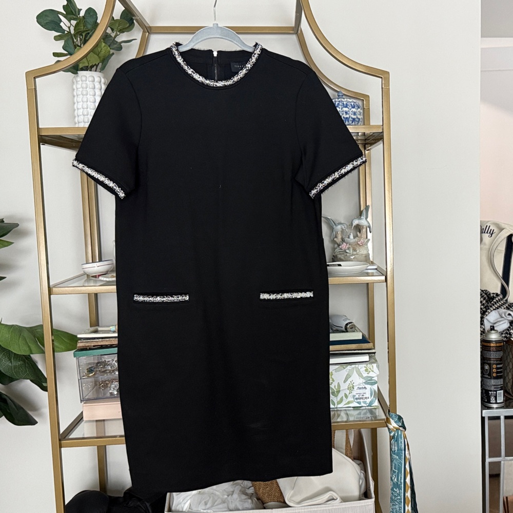NWT ted Baker Black Dress with White Trim